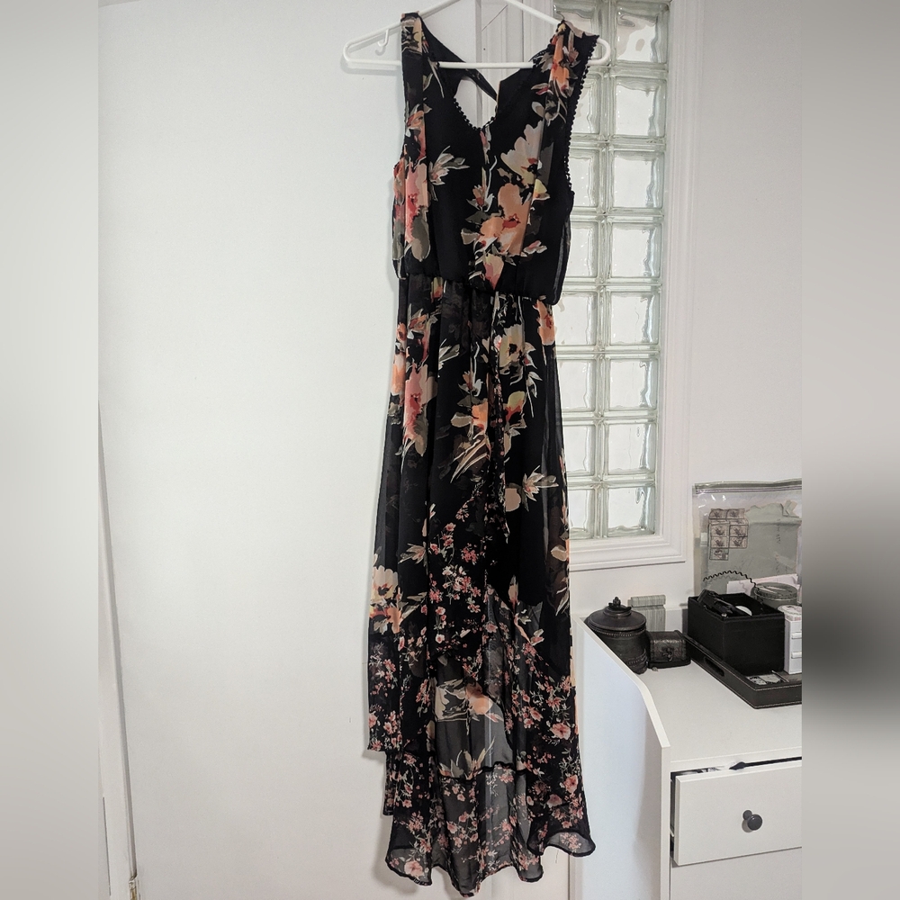Melanie Lyne Asymmetrical Floral Dress